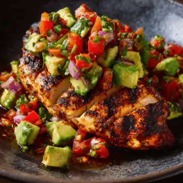 Fiesta Lime Chicken with Avocado Salsa