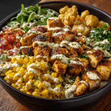 Flavor-packed Street Corn Chicken Rice Bowl