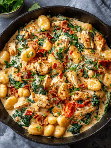 Garlic Chicken Gnocchi Skillet