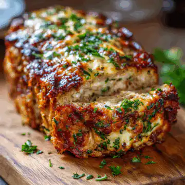 Garlic Parmesan Chicken Meatloaf