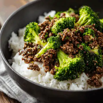Ground Beef and Broccoli