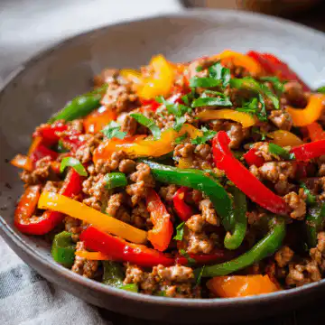 Ground Turkey And Peppers Stir-fry Recipe