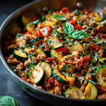 Ground Turkey And Zucchini Skillet