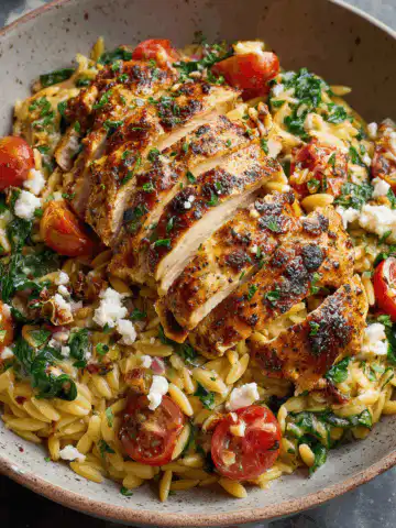 High Protein Chicken Orzo