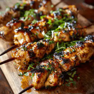 Honey Garlic Chicken Skewers