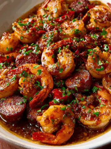 Honey Garlic Shrimp & Sausage