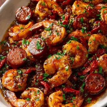 Honey Garlic Shrimp & Sausage