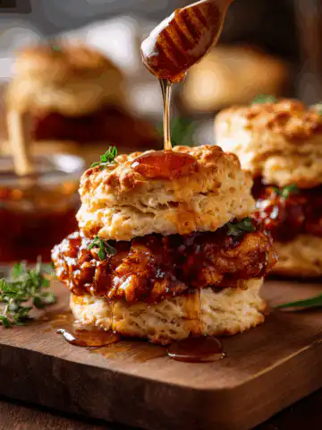 Hot Honey Chicken Biscuits