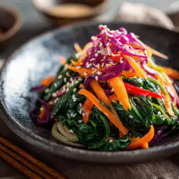 Korean Spinach Salad 2 Ways