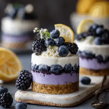 Lemon-Infused Blueberry and Blackberry Cream Cheese