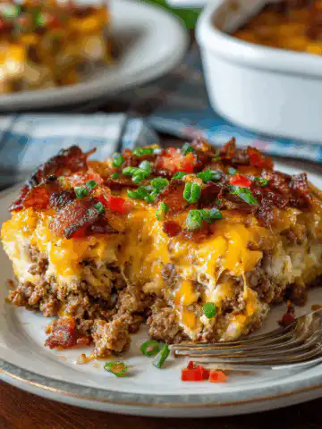 Low-Carb Bacon Cheeseburger Casserole