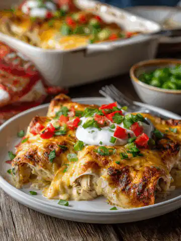 Low Carb White Chicken Enchiladas
