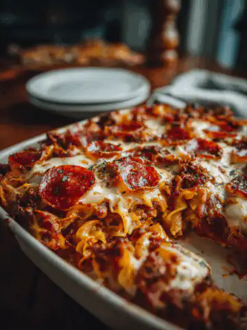 Meat Lovers Pizza Casserole