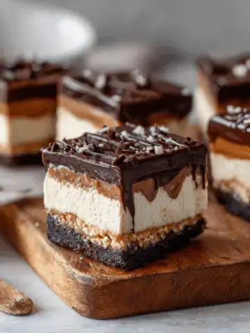 No-Bake Buckeye Cheesecake Bars