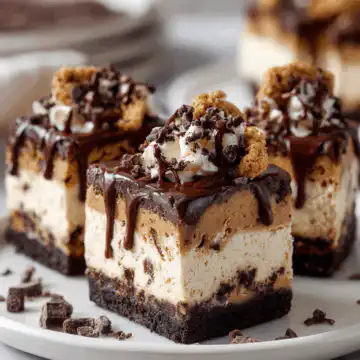 No Bake Cookie Dough Cheesecake Bars