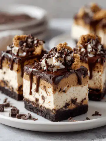 No Bake Cookie Dough Cheesecake Bars