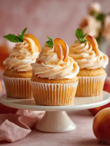 Peach Bellini Cupcakes
