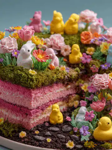 Peeps Easter Garden Cake