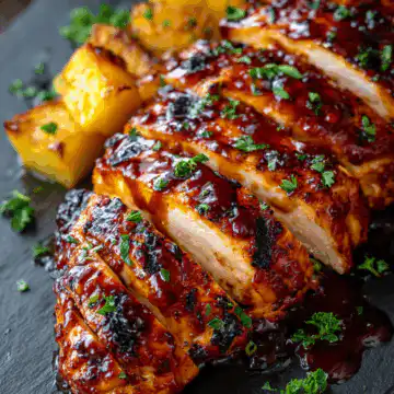 Pineapple BBQ Baked Chicken Breast