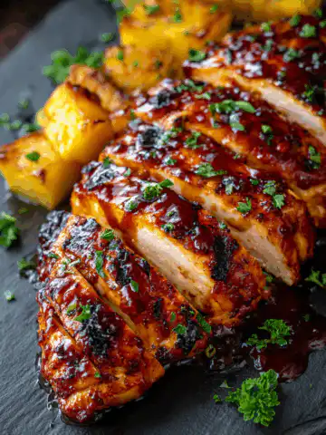 Pineapple BBQ Baked Chicken Breast