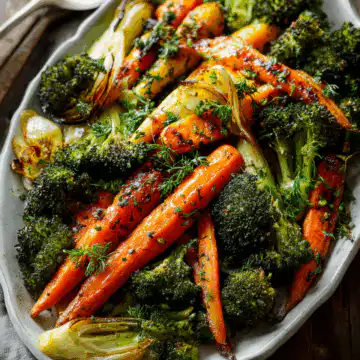 Roasted Broccoli and Carrots