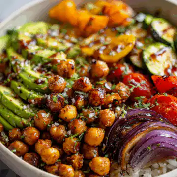 Roasted Chickpea and Veggie Bowl