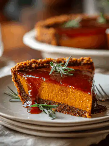 Rum Glazed Jamaican Jerk Sweet Potato Pie