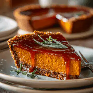 Rum Glazed Jamaican Jerk Sweet Potato Pie