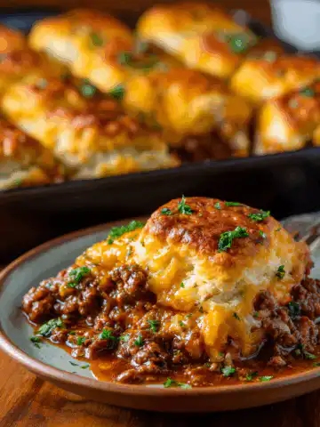 Sloppy Joe Biscuit Casserole