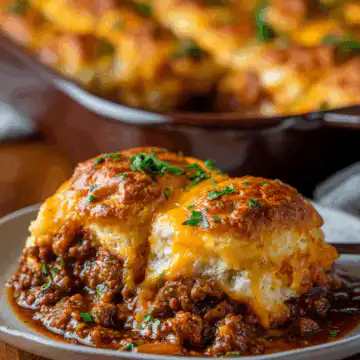 Sloppy Joe Biscuit Casserole