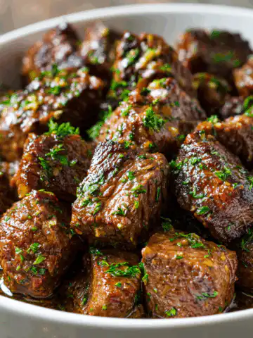 Slow Cooker Garlic Butter Beef Bites