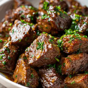 Slow Cooker Garlic Butter Beef Bites