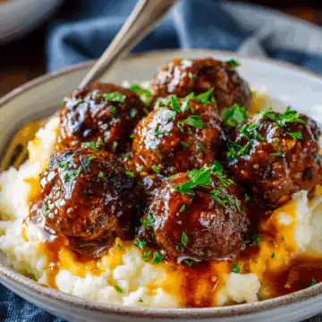 Slow Cooker Salisbury Steak Meatballs