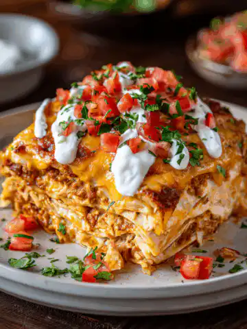 Sour Cream Chicken Enchilada Casserole