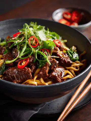 Sticky Beef Noodles