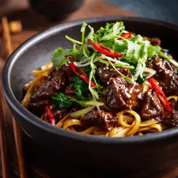 Sticky Beef Noodles