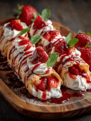 Strawberry Cheesecake Chimichangas