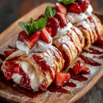 Strawberry Cheesecake Chimichangas