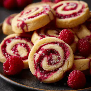 Sweet Raspberry Lemon Swirl Cookies