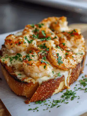 Ultimate Shrimp And Cheese Toast With Garlic Bread