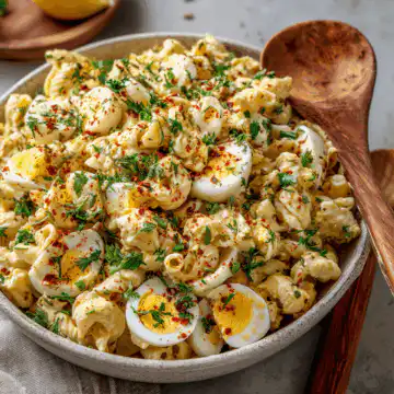 Unique Deviled Egg Macaroni Pasta Salad
