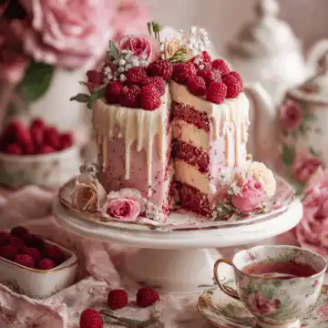 Whimsical Raspberry Dream Cake