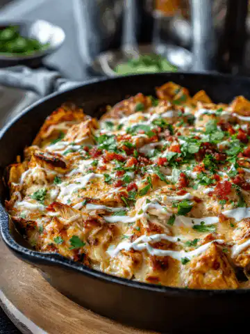 White Chicken Enchilada Skillet