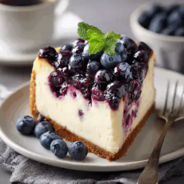 White Chocolate Blueberry Cheesecake