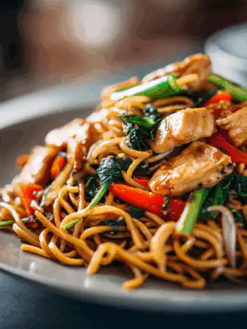 chicken stir fry with noodles