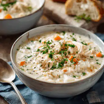 creamy chicken and rice soup