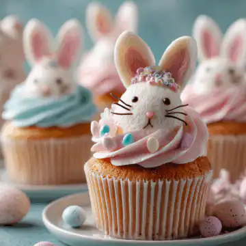 easter bunny cupcakes
