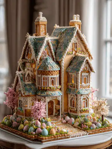 easter gingerbread house