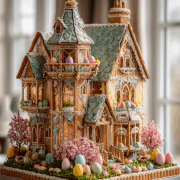 easter gingerbread house