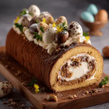 easter swiss roll cake